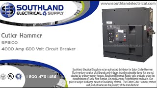 Cutler Hammer SPB4000 SPB100 4000Amp 600 Volt Insulated Case Circuit Breaker [upl. by Suehtomit]