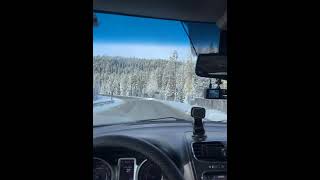 Snowy Drive Through Banff  Winter Roads in Alberta [upl. by Ggerg666]