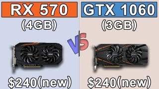 RX 570 4GB vs GTX 1060 3GB  Ryzen 3 1200  Latest Driver Updates [upl. by Mcgaw104]