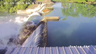 Video shows moment dam gate collapsed at Lake Dunlap [upl. by Erdua]