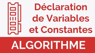 Algorithme 3  Déclaration des variables et des constantes Darija [upl. by Anson798]