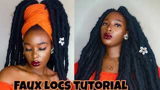 EASY FAUX LOCS TUTORIALBEGINNER FRIENDLYDIY jumbo Faux Locs tutorial [upl. by Sidnak]