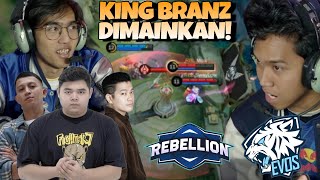 AKHIRNYA KING BRANZ DIMAINKAN  SANG PILAR EVOS IS BACK  EVOS VS REBELLION MATCH 1  MPL S13 [upl. by Leehar]