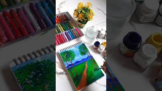 Simple scenery painting 🖌art diy explore viralshort subscribe shotviral [upl. by Kcorb682]