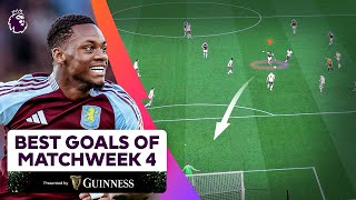 Best Goals Matchweek 4 ft Haaland Duran amp More  Presented by Guinness [upl. by Derte]