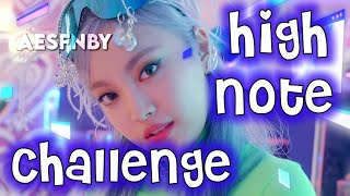 Kpop high note challenge Female version kpop highnotes vocalist aespa challenge [upl. by Enirhtac345]