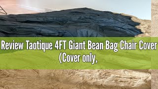 Review Taotique 4FT Giant Bean Bag Chair Cover Cover only No Filler Soft Faux RH Fur Sofa Bed Cov [upl. by Ravid]