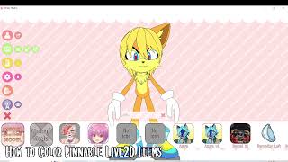 SonicMobian VTuber Tutorial Adding Pinnable Live2D Items amp Changing their colors [upl. by Newberry]