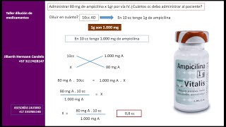 Taller dilución de medicamentos y regla de tres [upl. by Salta150]