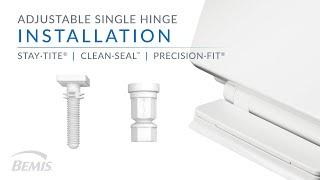 Installation  Belmont™ Adjustable Single Hinge Toilet Seat with Clean•Seal™ Stays Tight [upl. by Corliss]