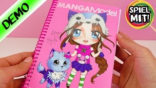 MANGA zeichnen für Anfänger mit TOPMODEL Malbuch  MangaModel Demo Spiel mit mir Kinderspielzeug [upl. by Euqinemod808]