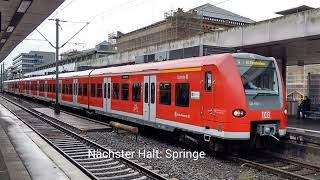 SBahn Hannover Ansagen S5 Paderborn Hbf  Hannover Hbf [upl. by Acimot642]