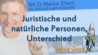 Juristische u natürliche Personen Unterschied [upl. by Sutphin]