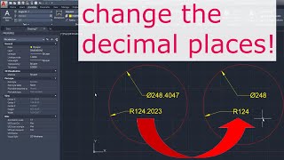 how to change the decimal places in AutoCAD [upl. by Amaryl]