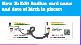 How to edit and change photo name fathers name in aadhar card from picsart in kannada [upl. by Ecinahs]