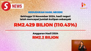 Selangors revenue collection hit RM2429bil as of Nov 13 says MB [upl. by Ezzo]