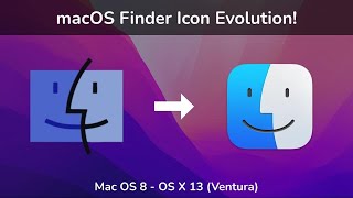 macOS Finder Icon Evolution Mac OS 8  macOS Ventura [upl. by Tybie]