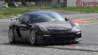 Porsche Cayman GT4 Clubsport Race Car Sound  Accelerations Fly bys amp Downshifts [upl. by Orian862]