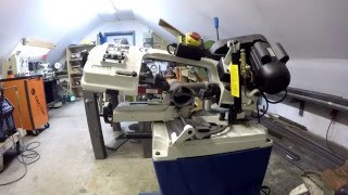 Let Test Metallbandsägebandsaw SWM Bandsägeblatt wechseln in 4k [upl. by Imnubulo]