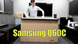 Samsung Q60C QLED 2023 Unboxing Setup and 4K 60fps Demos [upl. by Nomelihp]