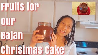 Preparing my Fruits for Barbados Bajan ChristmasGreatBlack Cake [upl. by Pickett981]