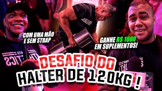 LEVANTE O HALTER DE 120KG E GANHE 1000 REAIS EM SUPLEMENTOS COM BITELO E BIG JEFF [upl. by Caplan]