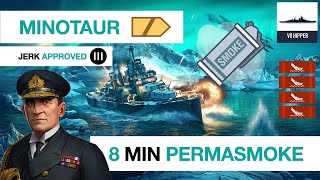 Minotaur  8 Min Permasmoke Build World of Warships Legends Xbox Series X 4K [upl. by Carthy847]