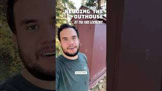 I fixed up the outhouse at the fire lookout before the end of the season firewatch project diy [upl. by Aitak381]