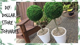 DIY Dollar Store Topiaries [upl. by Tteve]