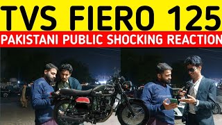 TVS FIERO 125 CC LAUNCH I PAKISTANI PUBLIC REACTION I ARSLANSWAG [upl. by Enilkcaj919]