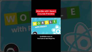 Wordle with React Course Preview shorts [upl. by Denise]