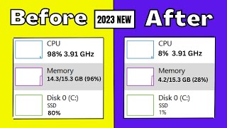 How To Fix High RAMMemoryCPUDISK Usage on Windows 1110 2023 [upl. by Ddet]