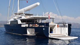 40 m Steel Hull Motorsailer EXTREME walkthrough Yacht For Sale [upl. by Zetra]