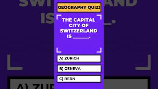 Geography Quiz Capital of Switzerland geographyquiz trivia geoquizchallenge [upl. by Atnim]