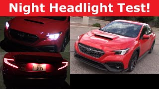 2024 Subaru WRX TR Headlight Test and Night Drive [upl. by Sachi]