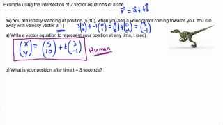 IB Math  Vectors  Intersection of 2 vector lines [upl. by Trebleht]