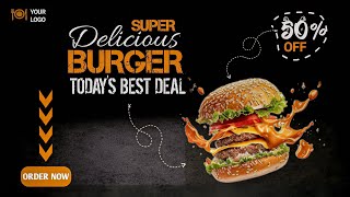 How to Make a Fast Food Banner Design in  PixelLab or photoshop watching this video [upl. by Llenet658]