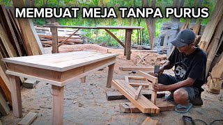 TEKNIK MUDAH MEMBUAT MEJA TANPA PURUS  DIY WOODWORKING [upl. by Nos]