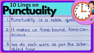 10 Lines on Punctuality in English  Punctuality short essay  Punctuality essay writing [upl. by Iolenta]