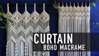 Tutorial Macrame Boho Curtain [upl. by Riek]