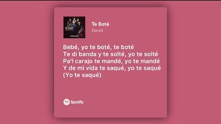 Te Boté  Bad Bunny LetraLyrics [upl. by Horacio]