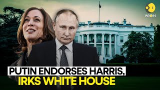 White House warns Vladimir Putin after he endorses Kamala Harris  WION Originals [upl. by Camroc]