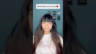 Easy braided ponytail braids ponytail easyhairstyle cute hairstyle hair shorts youtubeshorts [upl. by Dionysus636]