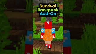 Survival Backpacks 🎒 AddOn  Minecraft Bedrock [upl. by Oileduab]