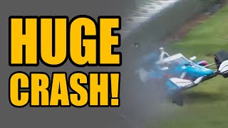 HUGE Crash for Newgarden  Answering the Detroit Question [upl. by Hwu]