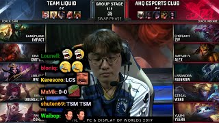 TL vs AHQ  2019 Worlds Groups Day 8  Twitch VOD with Chat [upl. by Arramas]