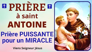 Prière à SAINT ANTOINE 🙏Prière PUISSANTE pour un MIRACLE 🙏 Prière catholique chrétienne [upl. by Eesac]