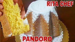 PANDORO di RITA CHEF🎄Soffice e profumato senza planetaria [upl. by Ahserkal]