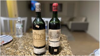 Chateau HautBrion 1955 and Chateau LafiteRothschild 1961  Old Wine Time With The Fam [upl. by Olraced]