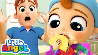 Mealtime Song  Good Habits  Little Angel Kids Songs amp Nursery Rhymes [upl. by Akimahc897]